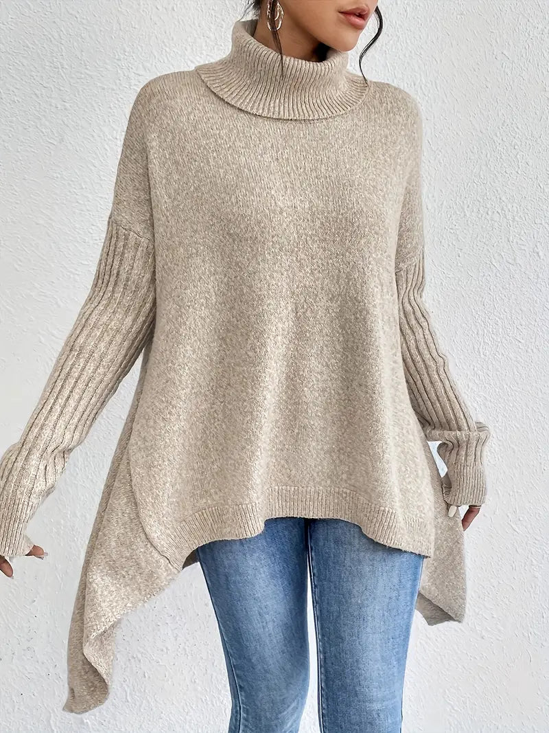 Laora | Casual Long Sleeve High Neck Sweater