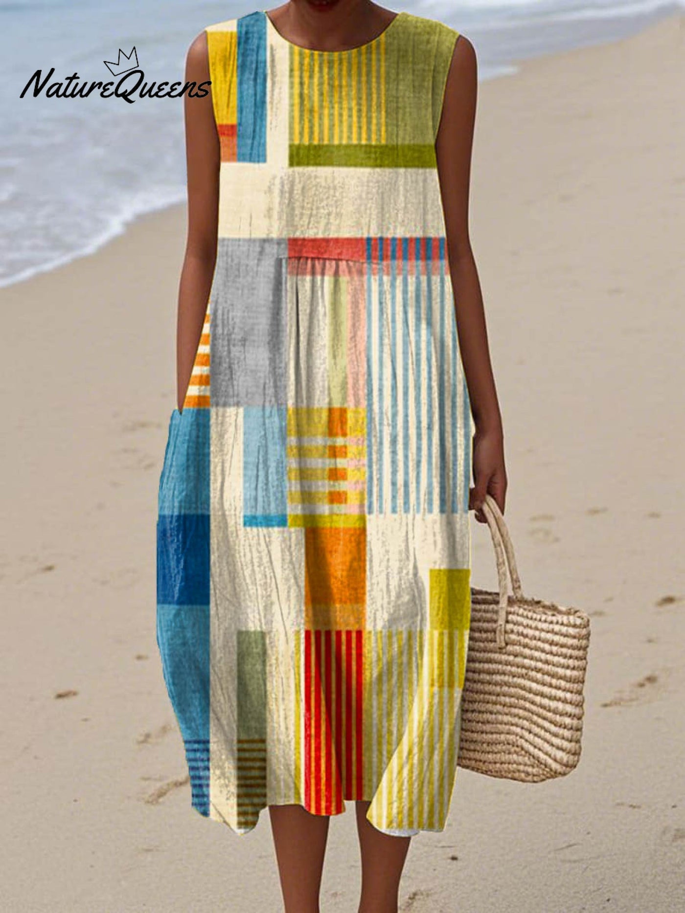 Aria | Colourblock Patch Dress