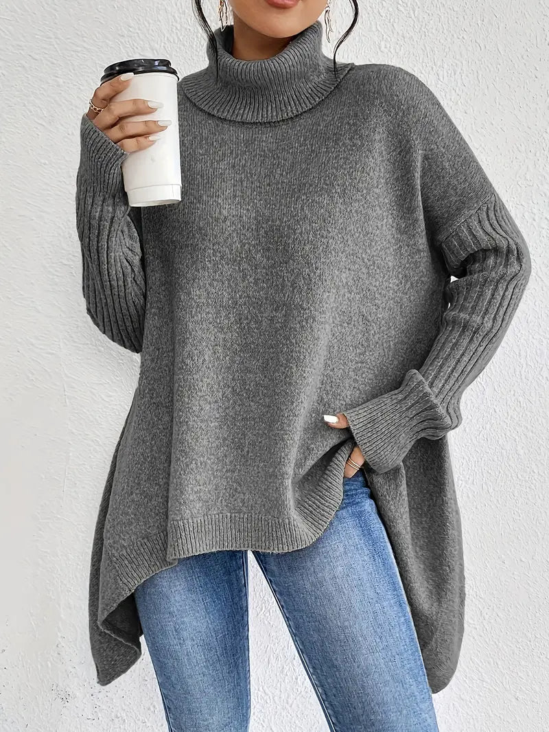 Laora | Casual Long Sleeve High Neck Sweater