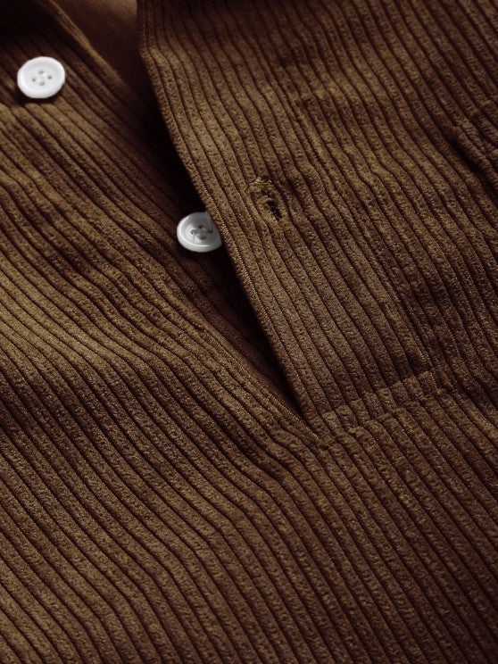 Corvin | Men’s Half Button Corduroy Shirt