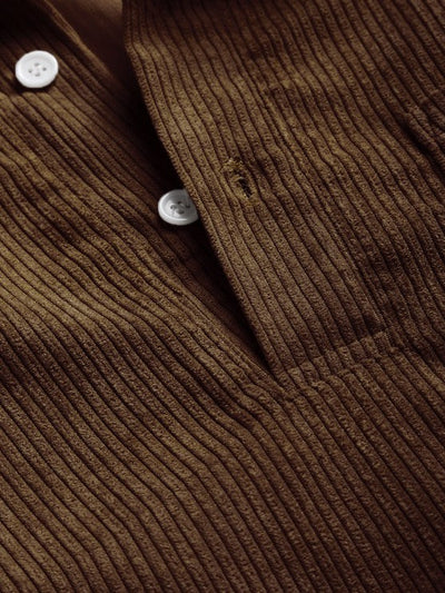 Corvin | Men’s Half Button Corduroy Shirt