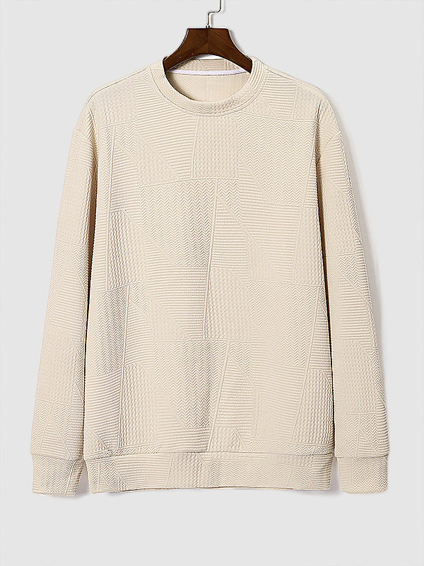 Eden | Men's Textured Vintage Jacquard Crewneck Sweatshirt