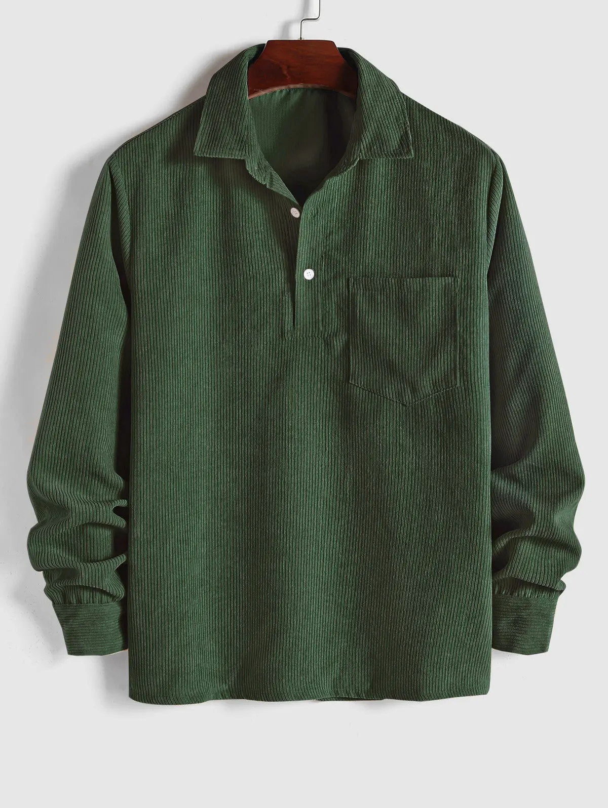 Corvin | Men’s Half Button Corduroy Shirt