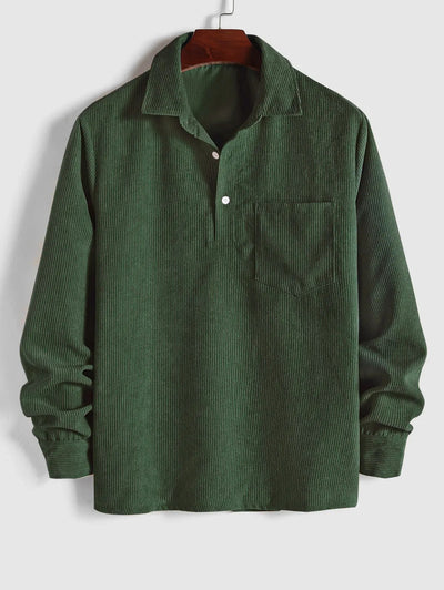 Corvin | Men’s Half Button Corduroy Shirt