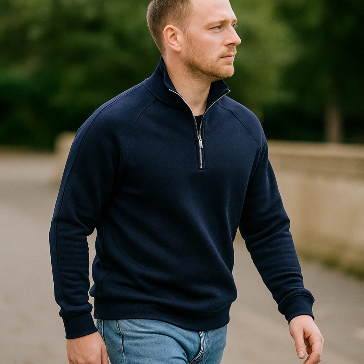 Callaway | Cotton Half Zip Jumper