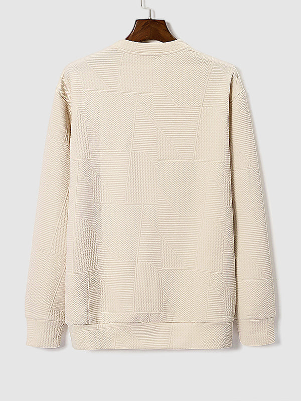 Eden | Men's Textured Vintage Jacquard Crewneck Sweatshirt