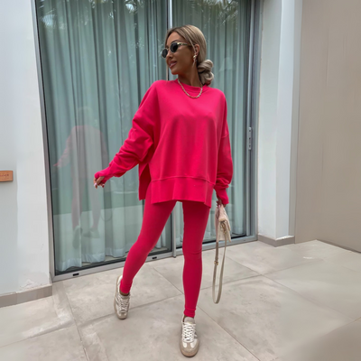 Yaci | Casual Long Sleeve Sweatshirt and Pants Set