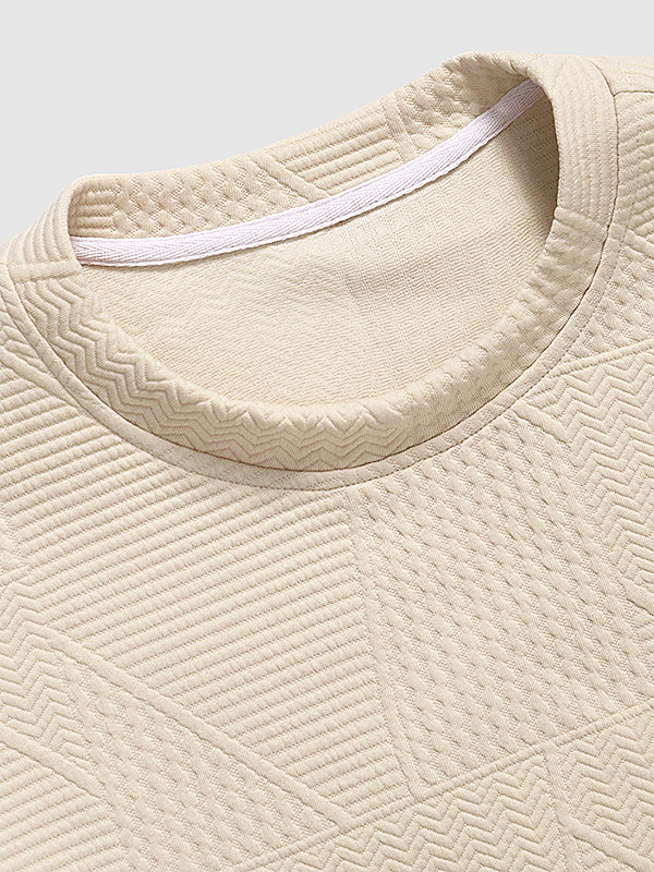 Eden | Men's Textured Vintage Jacquard Crewneck Sweatshirt