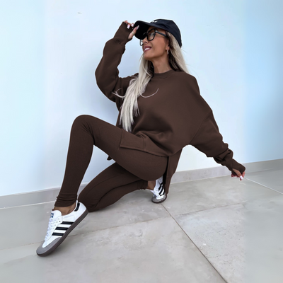 Yaci | Casual Long Sleeve Sweatshirt and Pants Set