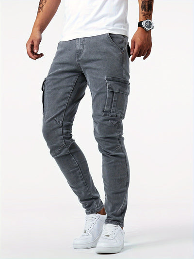 Veyro | Denim Cargo Pants