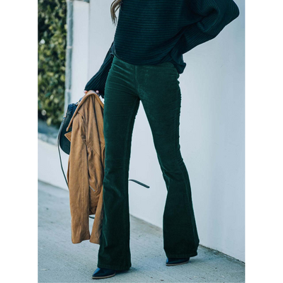 Serena | High-Rise Corduroy Flare Pants