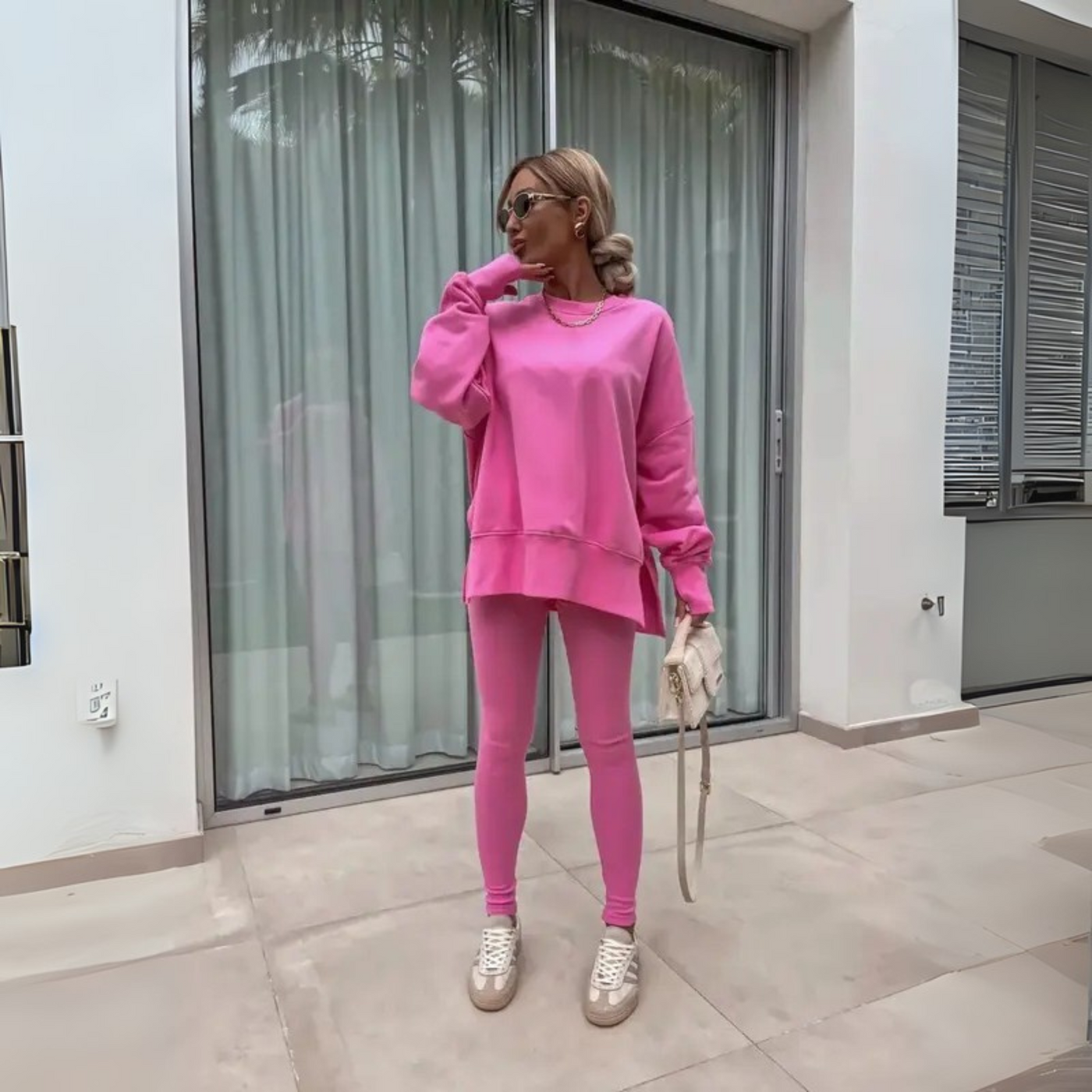 Yaci | Casual Long Sleeve Sweatshirt and Pants Set