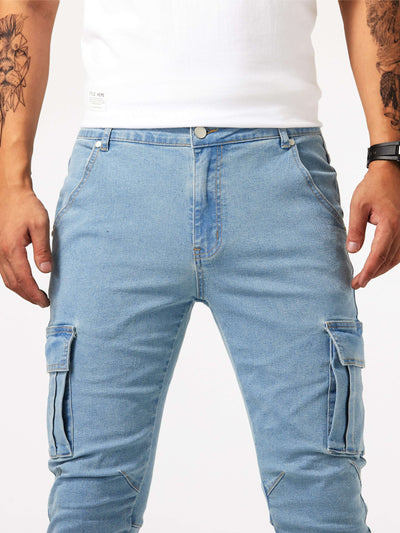 Veyro | Denim Cargo Pants