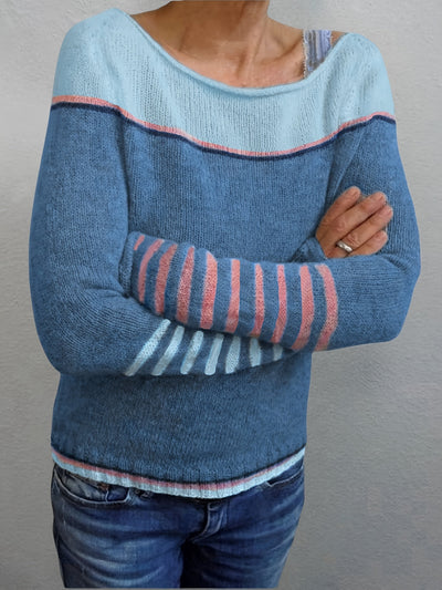 Katharina | Long Sleeve Striped Sweater