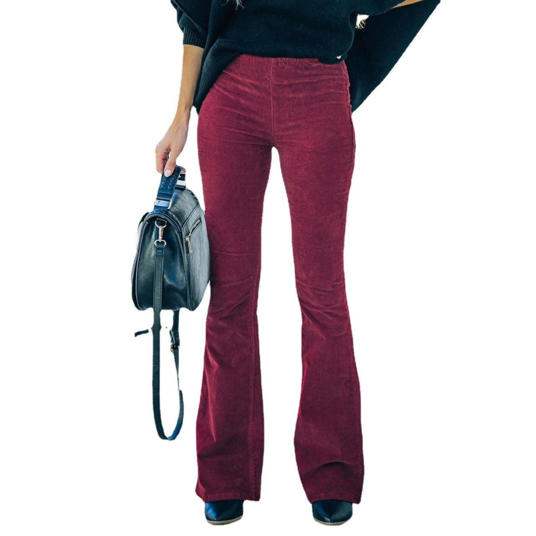 Serena | High-Rise Corduroy Flare Pants