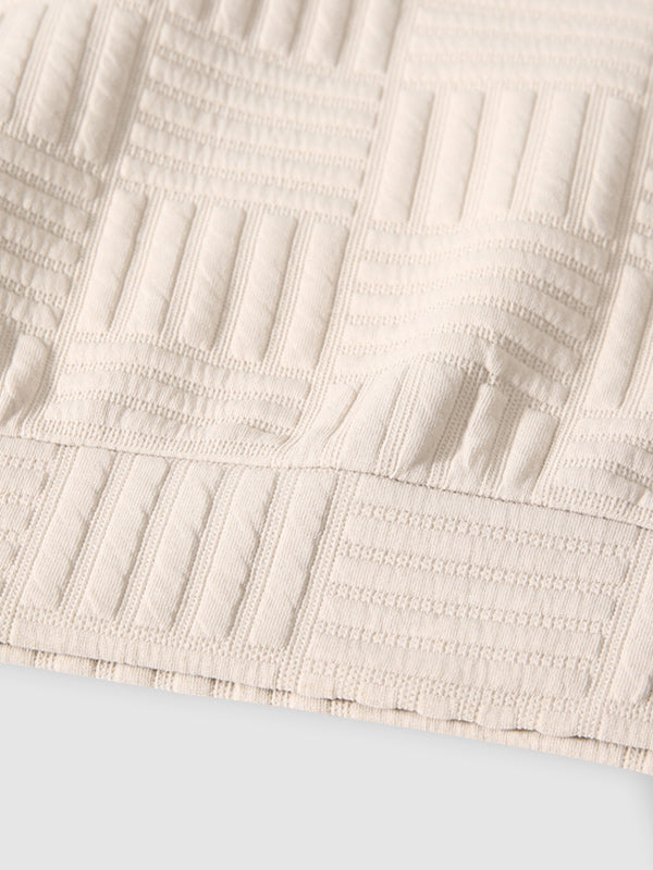 Davie | Men's Geometric Texture Loose Fit Jacquard  Hoodie