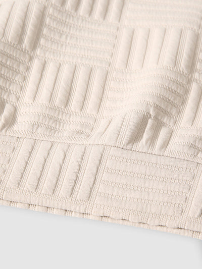 Davie | Men's Geometric Texture Loose Fit Jacquard  Hoodie