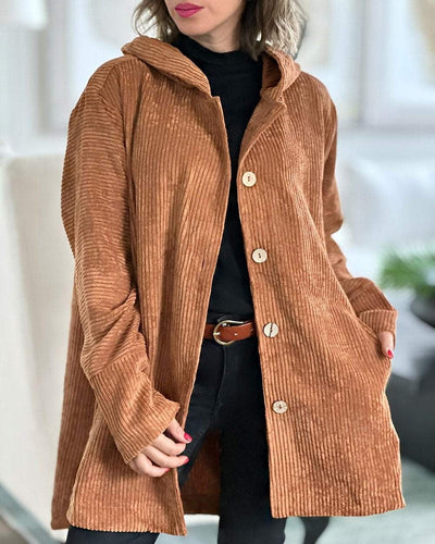 Cordia | Cozy Corduroy Hooded Jacket