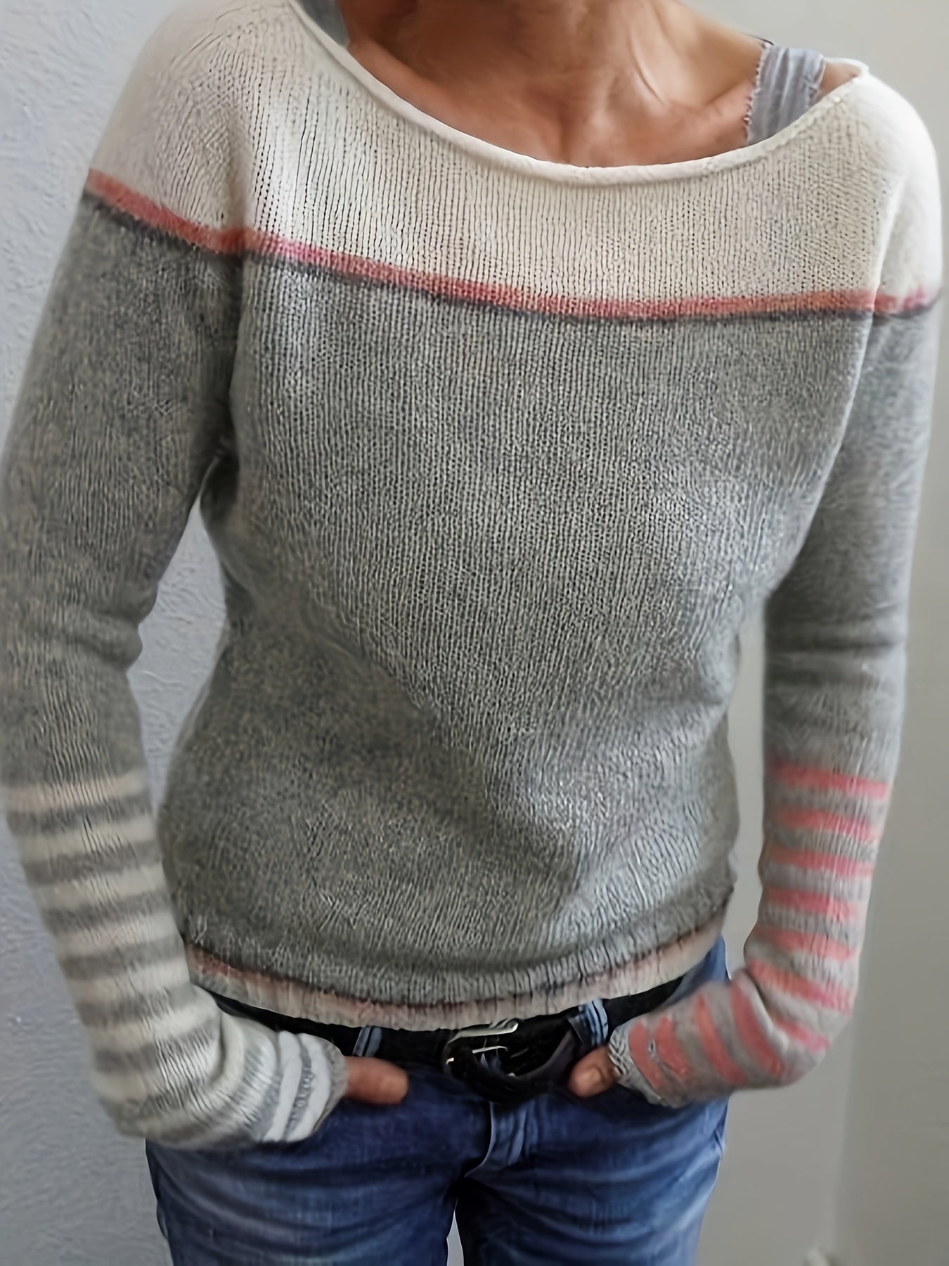 Katharina | Long Sleeve Striped Sweater