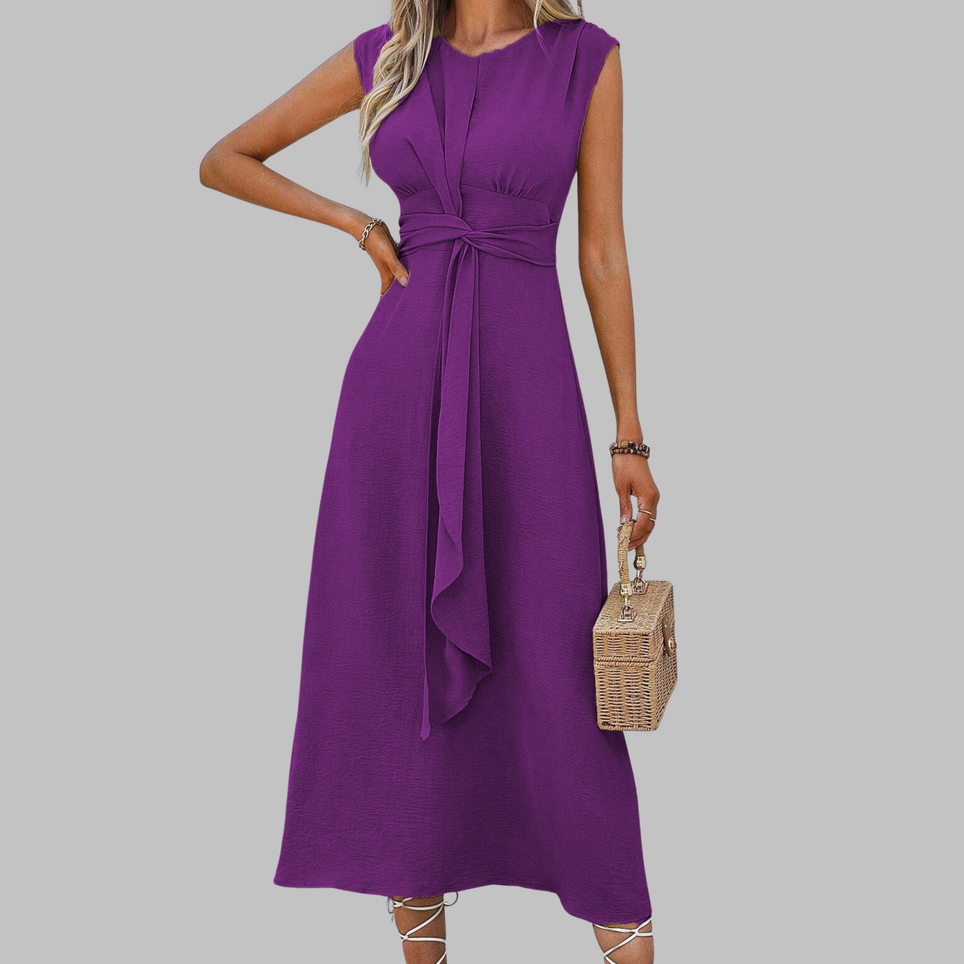 REESE | Elegant Sleeveless Round Neck Maxi Dress