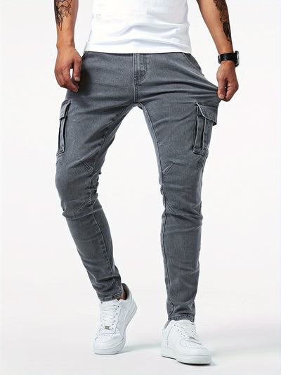 Veyro | Denim Cargo Pants