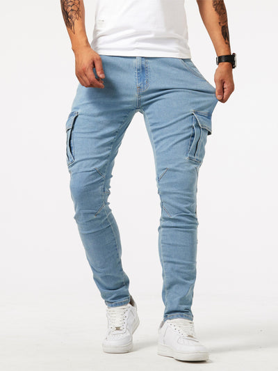 Veyro | Denim Cargo Pants