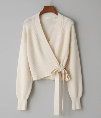 Charlotte | Knitted V-Neck Short Cardigan