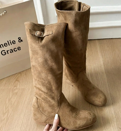 Amelia | Chic Suede Knee Boots
