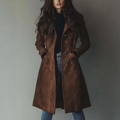 Philippa | Suede Trench Coat