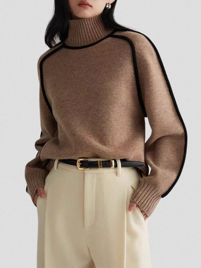 Eloise  | Turtleneck with Contrast Details