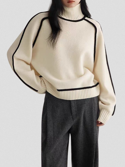 Eloise  | Turtleneck with Contrast Details