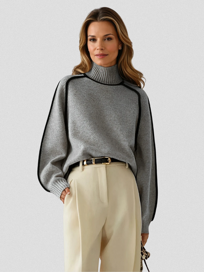 Eloise  | Turtleneck with Contrast Details