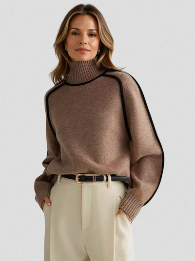 Eloise  | Turtleneck with Contrast Details