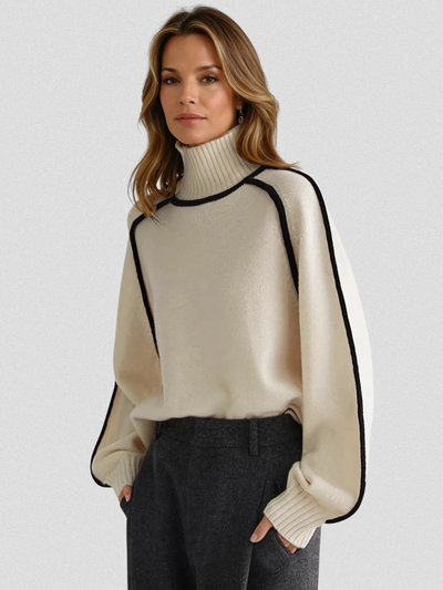 Eloise  | Turtleneck with Contrast Details