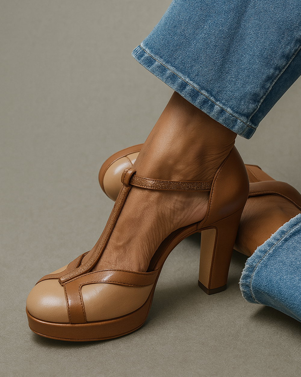 Evelina | T-Bar Strap Pumps – Vintage Elegance, Everyday Comfort