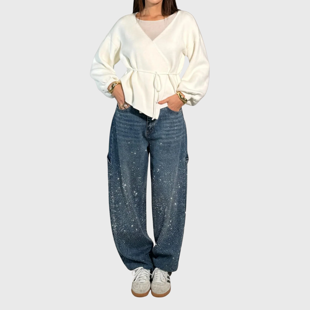 Sara | Balloon Denim Pants