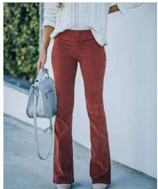 Serena | High-Rise Corduroy Flare Pants