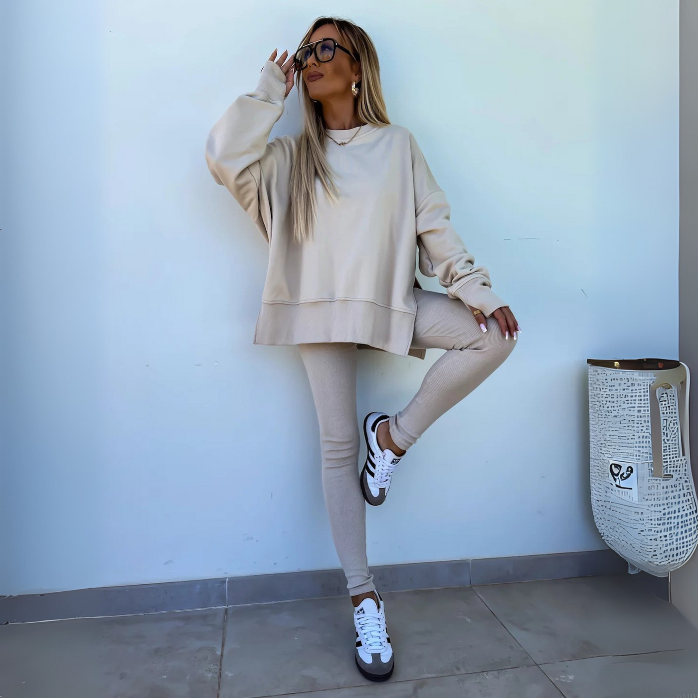 Yaci | Casual Long Sleeve Sweatshirt and Pants Set