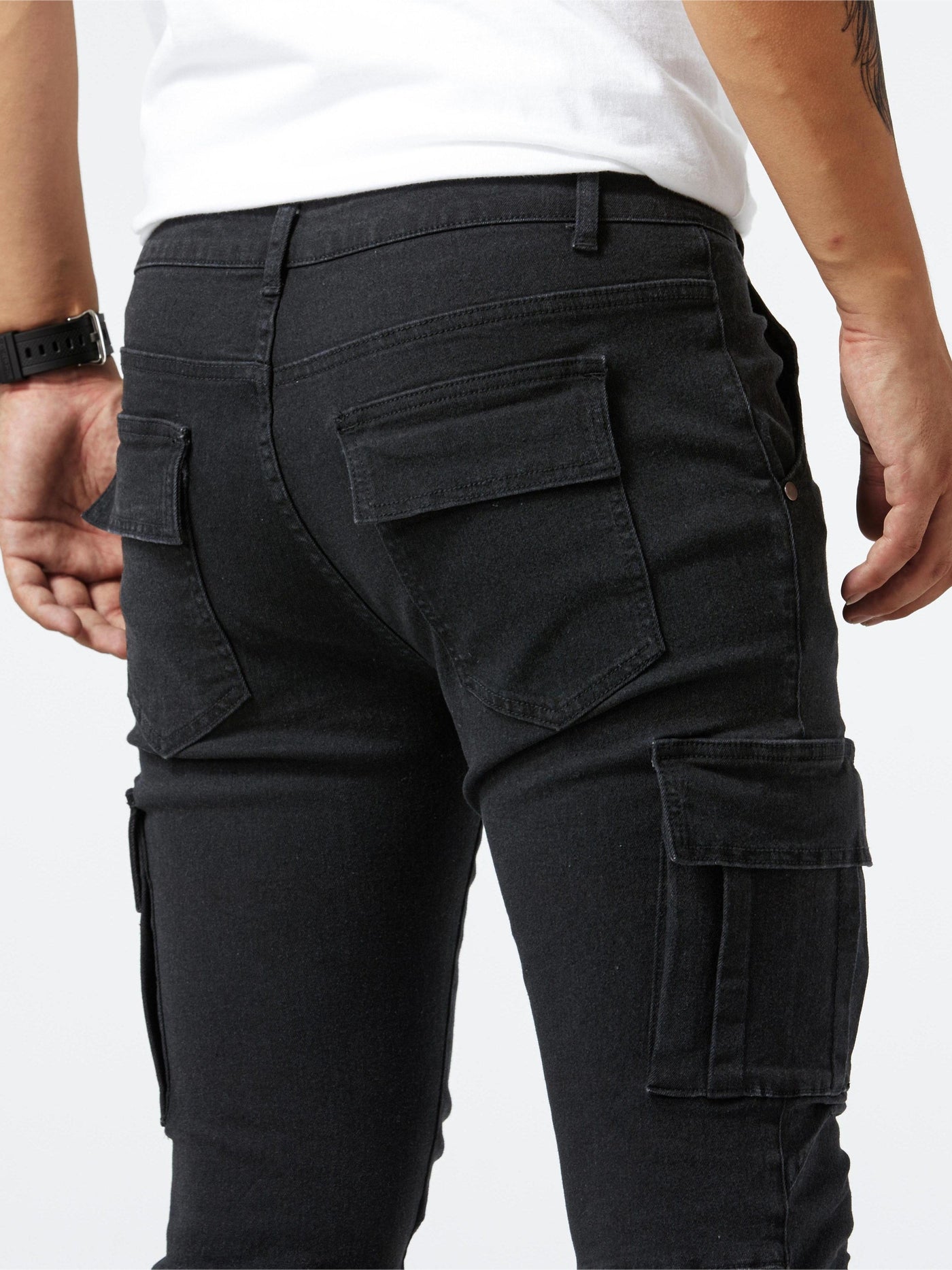 Veyro | Denim Cargo Pants