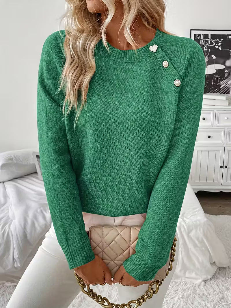 Clara | Button Knit jumper