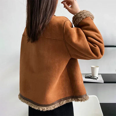 Sylvia | Shearling Button Jacket