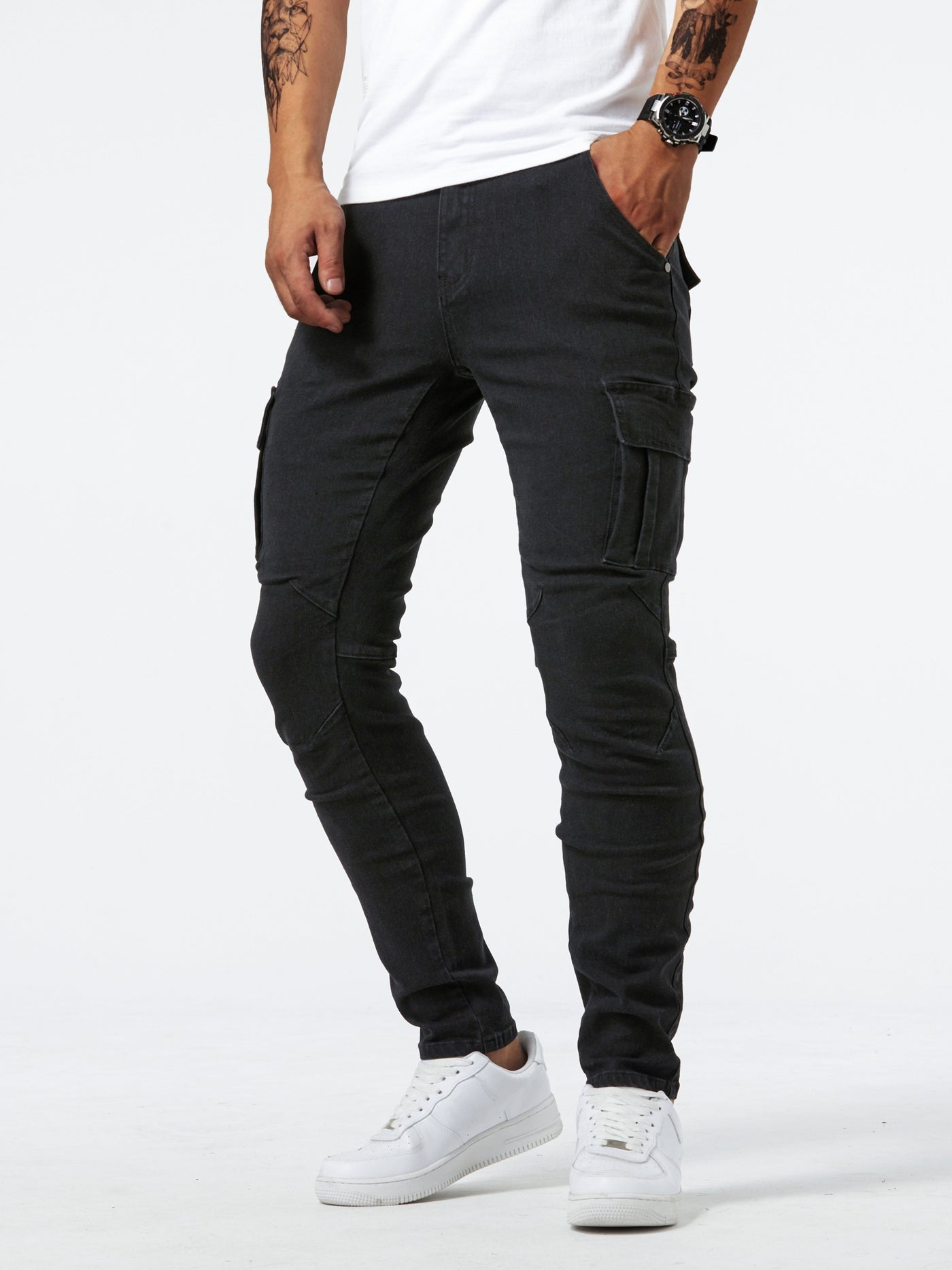 Veyro | Denim Cargo Pants
