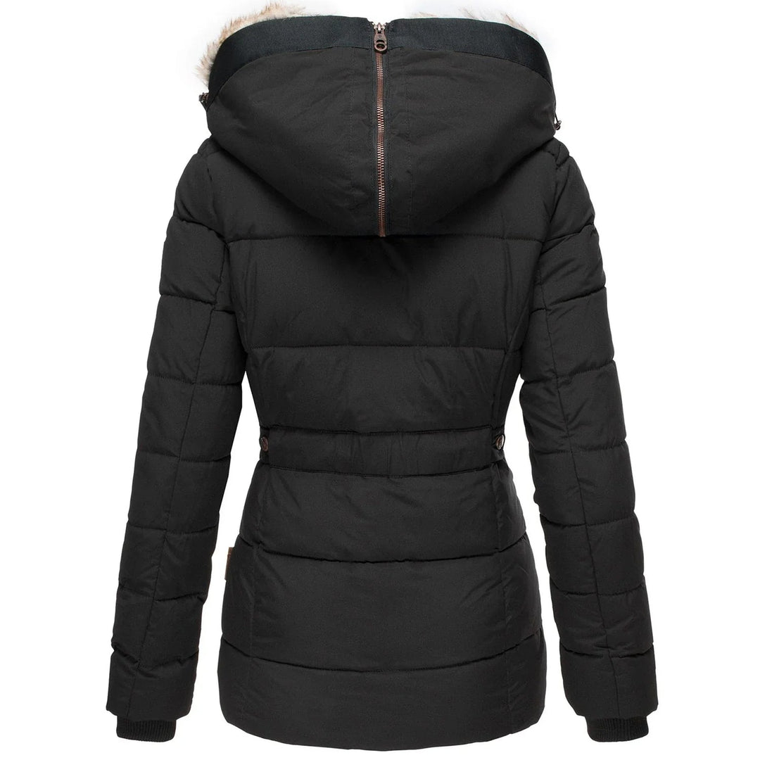 Elira I Puffer Jacket with Hood and Slim Fit Design