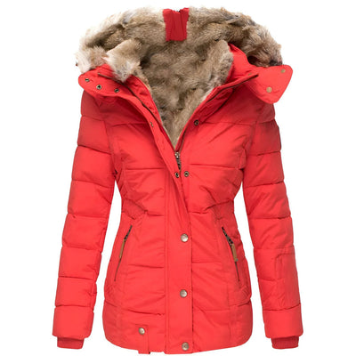 Elira I Puffer Jacket with Hood and Slim Fit Design