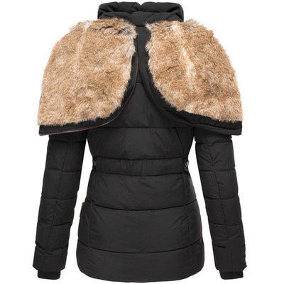 Elira I Puffer Jacket with Hood and Slim Fit Design